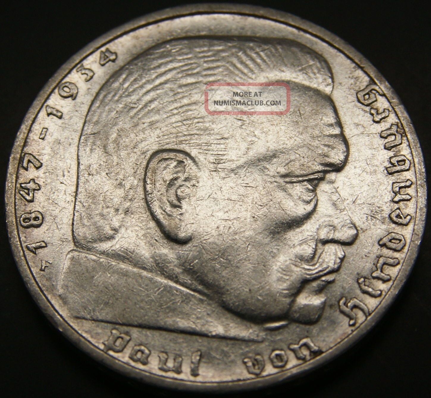 Set Of 3 Silver Third Reich 2 Reichsmark Coins - Years 1937, 1938, 1939 (VF Condition) 7 thumbnail image