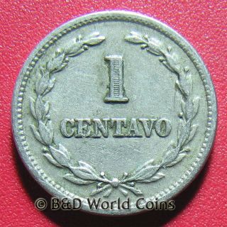 El Salvador 1940 Un One 1 Centavo Francisco Morazan Collectable Coin 16mm Cu - Ni photo