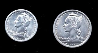 1948 1 And 2 Franc - Cameroon - Unc photo