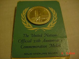 The United Nations Sterling Silver 25/th Anniversary Nedal photo