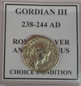 Ancient Roman - Gordian Iii.  238 - 244 Ad.  Roman Silver Antoninianus Choice photo