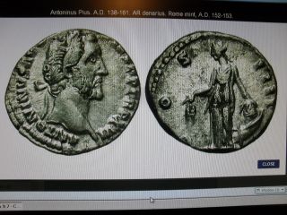 Antoninus Pius - - Silver Denarius - - Annona photo
