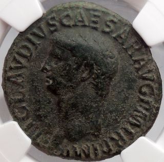 Claudius 41ad Minerva Athena Ngc Certified Ancient Roman Rome Coin I44315 photo