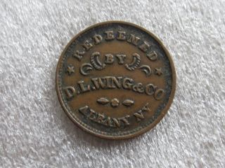 Antique Civil War Era Redeemed By D.  L.  Wing & Co.  Union Flour Token Coin photo