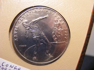 Congo Republic 100 Francs,  1999,  Xxvii Olympiade,  Uncirculated photo
