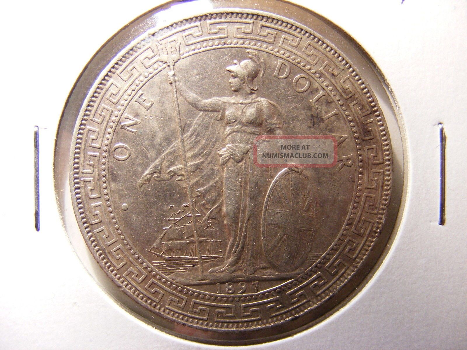 Great Britain Silver Trade Dollar, 1897,