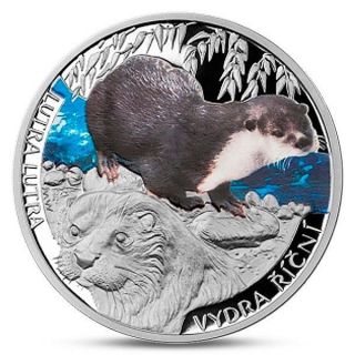 Niue 1 Dollar Silver Otter Lutra Proof 2013 photo