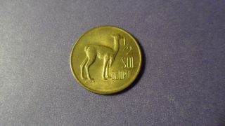 Peru 1972,  Half Sol.  Great Coin For All The Llama Lovers photo