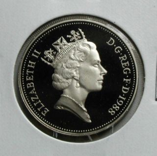 Uk (great Britain) 1988 Ten Pence Proof (10p) Queen Elizabeth Ii Coin Bu Unc photo
