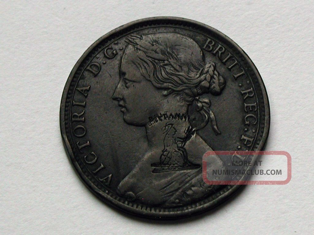 Uk (great Britain) 1862 One Penny (1d. ) Victoria Coin - Counterstamped ...
