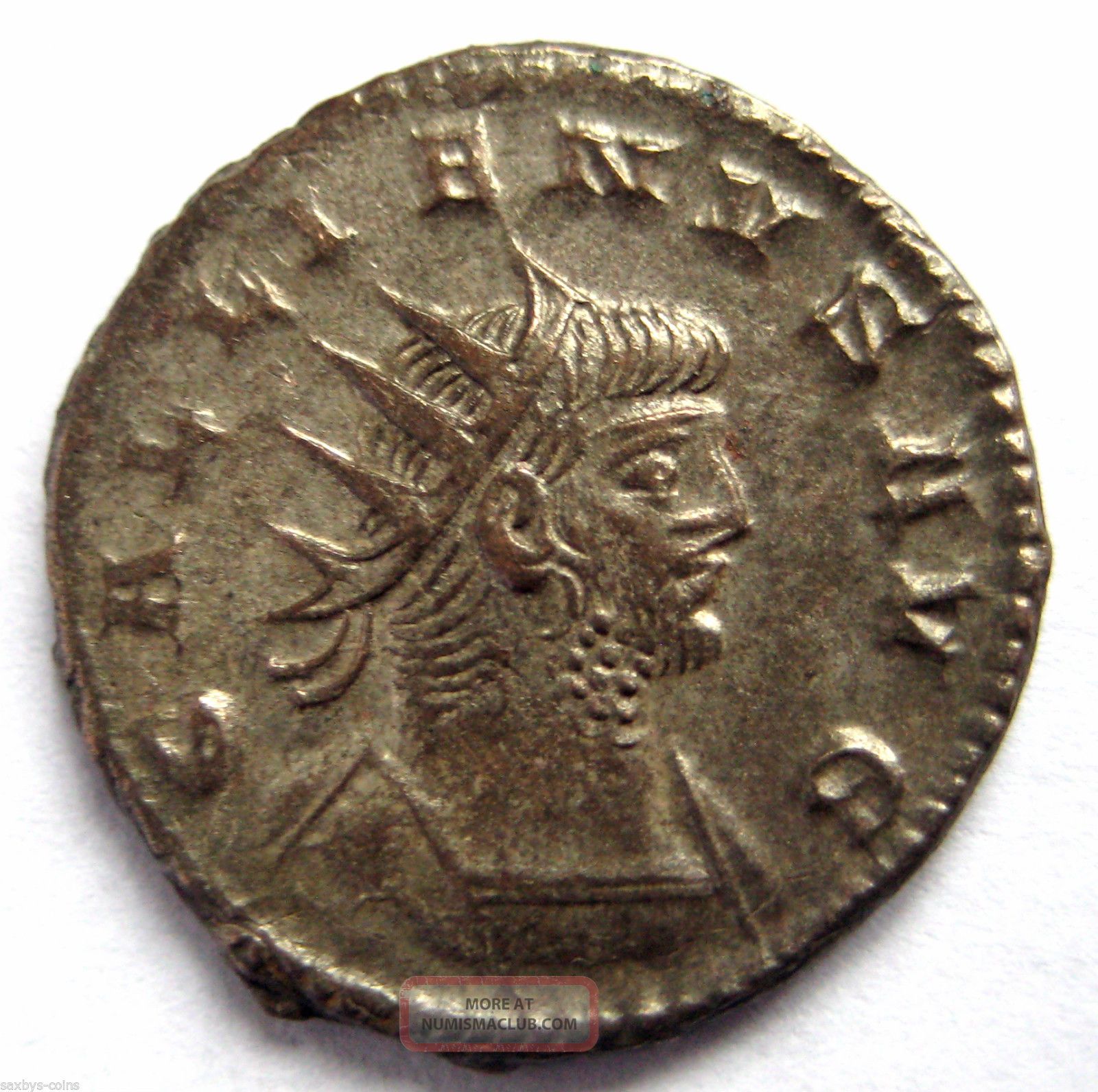 253 A.  D Gallic Empire Emperor Gallienus Roman Period Ar Silver Antoninus Coin Coins: Ancient photo