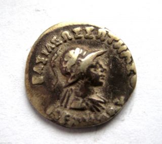 C.  160 - 145 B.  C Ancient Greece - Indo Greek Menander I Ar Silver Drachma Coin photo