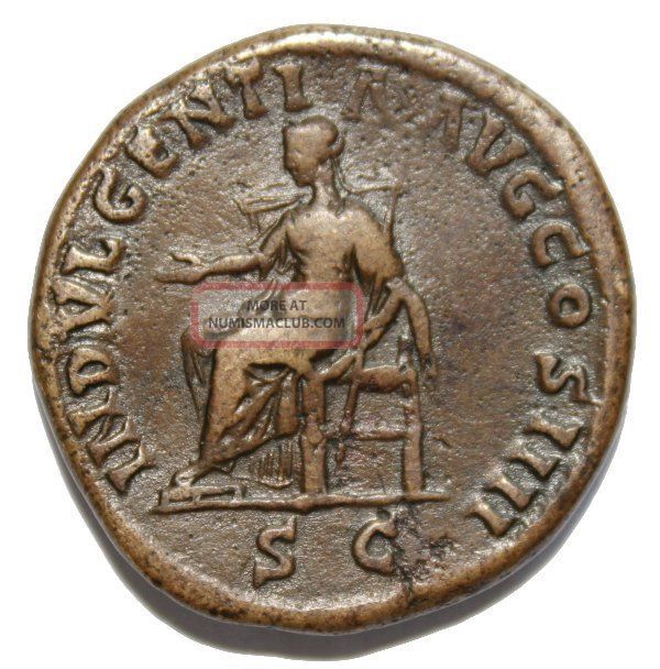 Antoninus Pius Ad 138 - 161 Roman Brass Sestertius