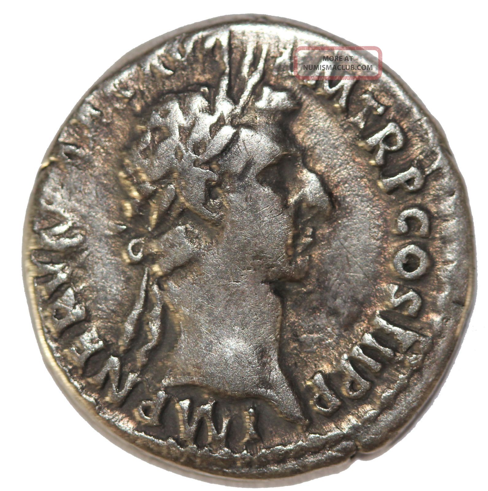 Nerva 96 - 98 Ad Ar Denarius Rome 97 Ad Ric. 16 Vf Ancient Roman Empire