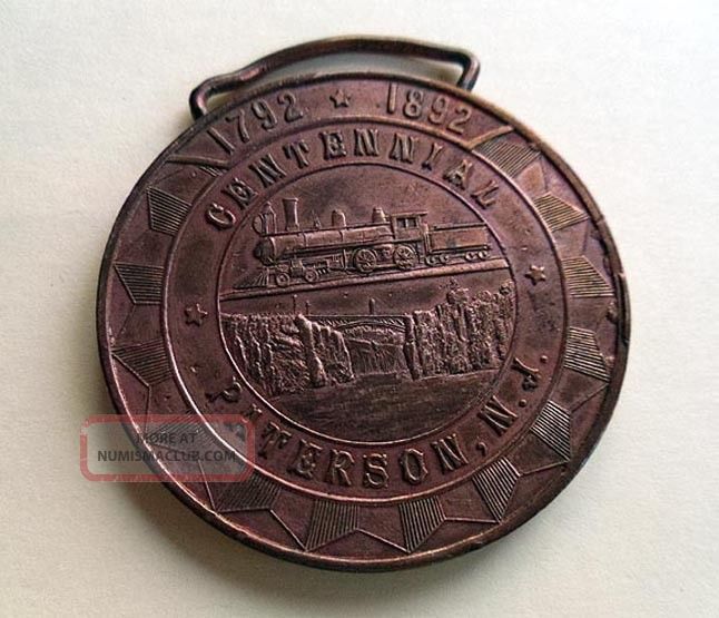 1792 - 1892 Alexander Hamilton Centennial Medal Coin Paterson Jersey
