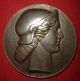 Rare Art Deco Br.  Medal By Ridet,  1932: Minerva Exonumia photo 4
