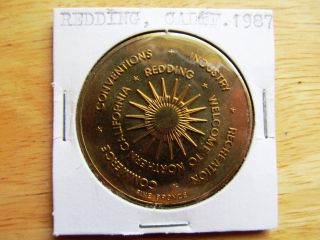 Redding California 1987 100th Anniversary Fine Bronze Medal Token photo