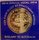 200th Anniv.  Commemorative Medal First Fleet England To Australia1987 - 8 W/holder Exonumia photo 1