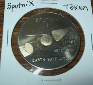 Vintage Sputnik I Earth Satellite Token Space Program photo