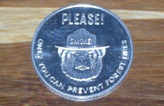 Vintage Smokey The Bear Token - Old Forest Fire Coin photo