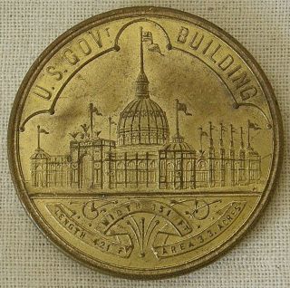 World ' S Columbian Exposition U.  S.  Government Building Token,  1893 Eglit 23 photo