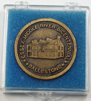 1976 Essex Middle River Ballstone Maryland Bicentennial Medal photo