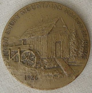 Maco.  National Parks Centennial,  Great Smoky Mountains Medal 1972 By Frank Hagel photo