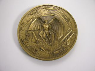 1981 Maco Bronze Aviation/calendar Medal For The Madison Hotel photo