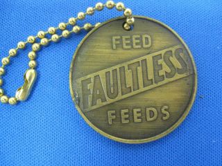 Faultless/hubbard Sunshine Feeds And Concentrates - Key Chain Medal Token Coin photo