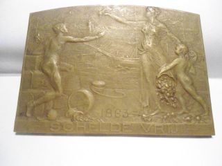 Bronze Medal By Mauquoy - 50e Liberation Of The River Scheldt - 1863 - 1913 photo
