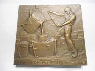 Bronze Medal By Mauquoy - Ste Belge Griffin - Foundry - 1898 - 1948 photo