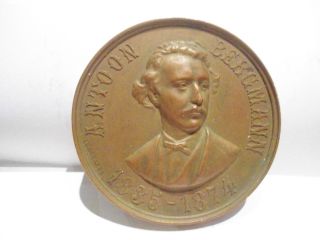 Bronze Medal By Grielens - Antoon Bergmann - 1835 - 1874 - Memorial Of Tony - 1898 photo