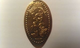 Elongated Penny Disney - Mk0107z - Pirate Mickey Mouse Foot On Treasure Chest photo
