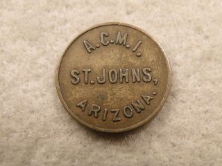 St.  Johns,  Arizona A.  C.  M.  I.  5¢ Token photo