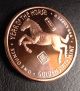 Silver Shield 1oz.  999 Fine Pure Copper Coin Year Of The Horse Golden State Exonumia photo 3