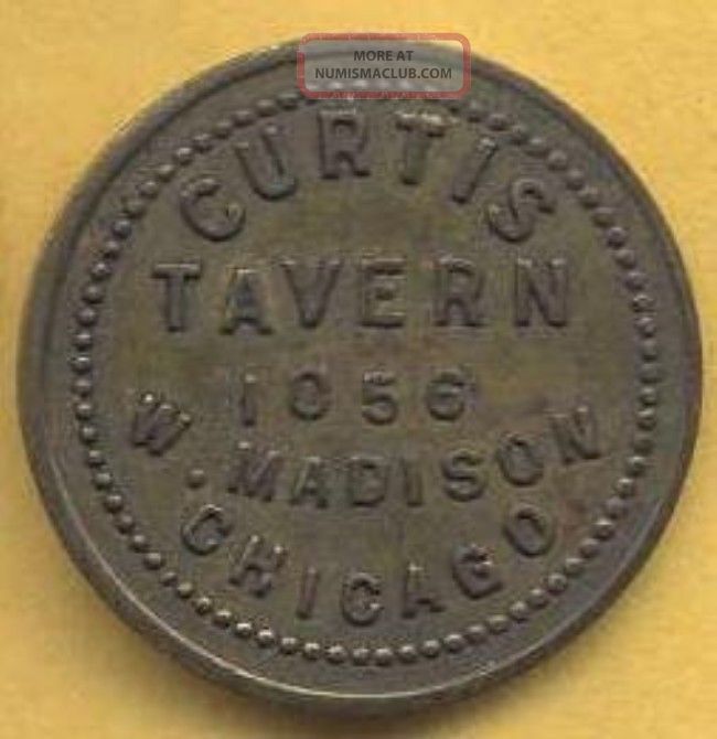 Vintage Curtis Tavern,  Chicago,  Ill.  Good For 2 1/2 Cents In Trade Token Exonumia photo
