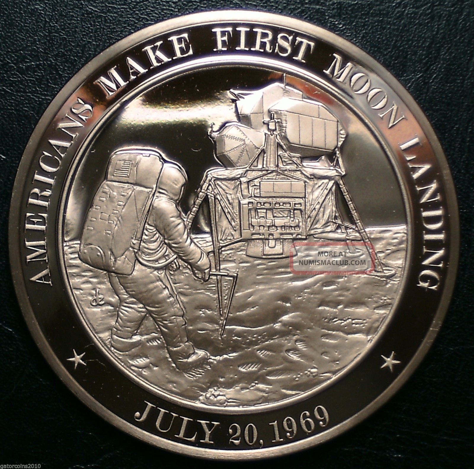 Neil Armstrong Makes First Moon Landing 1969 Franklin Bronze Medal