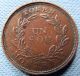 C.  1830s Lower Canada Bouquet Sous Halfpenny Token Montreal Un Sou Bas Canada 2 Coins: Canada photo 1