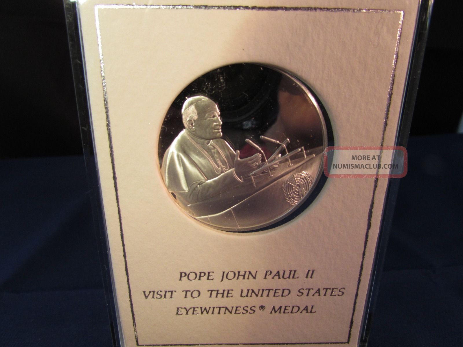 Sterling Silver Pope John Paul Ii Visit To The Us Eyewitness Medal 1979