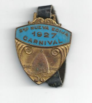Philippine Medal 1927 2nd Nueva Ecija Carnival H - 186 Rare photo