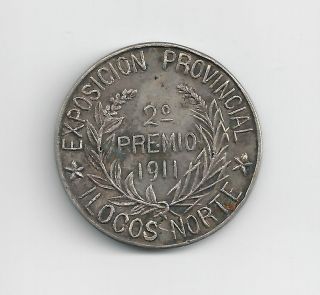 Philippine Medal 1911 Ilocos Norte Exposition H - 95 Rare photo