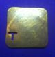 Jersey Channel Islands G.  B.  Brass Square Token.  Revenue Paid To Grow 150 Tobacco Exonumia photo 1