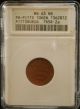 Anacs Ms - 63 Pittsburgh Thistle United We Stand Divided We Fall Pa - 765r - 2a Token Exonumia photo 2