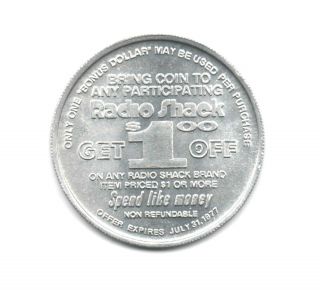 Radio Shack Token Good For $1 1977 Citizens Band Bonus Dollar - Cb Radio Coin photo