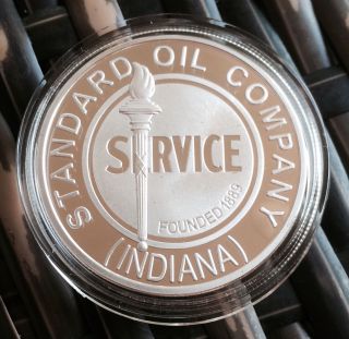 Stanard Oil Company Indiana.  999 Silver 1oz Petroleum Coin Gas Petrol Series 5 photo