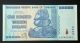 Zimbabwe 100 Trillion Dollar Bill 2008 Historical High Inflation Banknote Africa photo 1