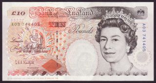Great Britain - 10 Pounds,  Nd (1992) - Aunc photo