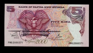 Papua Guinea 5 Kina 2000 Pick 19 Unc. photo