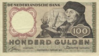 Netherlands 100 Gulden 1953 