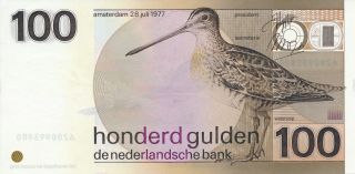 Netherlands 100 Gulden 1977 